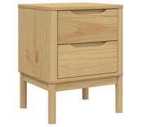 Eleganz Mesita de noche de madera de pino maciza, 45 x 39 x 57 cm, resistente y natural para dormitorio, diseño duradero para un sueño reparador