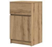 Eleganz Mesita de noche de madera de roble Artisan, diseño de 39 x 35 x 65 cm, elegante y estable para dormitorios y salones, ahorra espacio y es duradera