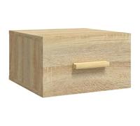 Eleganz Mesita de noche de madera de roble Sonoma, 35 x 35 x 20 cm, ahorra espacio y es estable