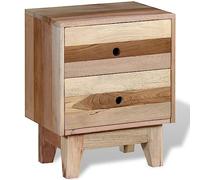 Eleganz Mesita de noche de madera maciza recuperada - Diseño rústico para dormitorio - Duradero y ecológico - Perfecto para espacios pequeños