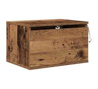 Eleganz Mesita de noche de madera recuperada, montada en la pared, 50 x 36 x 30 cm, moderna mesita de noche para dormitorio, ahorra espacio y es respetuosa con el medio ambiente