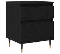Eleganz Mesita de noche de roble negro, 40 x 35 x 50 cm, de material de madera, moderna mesa auxiliar para dormitorio y salón, tablero de fibra de densidad media estable, ahorra espacio y es duradera