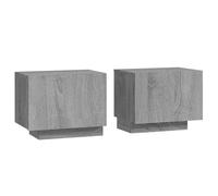 Eleganz Mesita de noche Sonoma gris 100 x 35 x 40 cm de material de madera - Cómoda para dormitorio con diseño elegante, ahorra espacio y es duradera