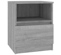 Eleganz Mesita de noche Sonoma gris 40 x 40 x 50 cm de material de madera - Cómoda para dormitorio con diseño moderno, ahorra espacio y es duradera
