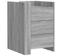 Eleganz Mesita de noche Sonoma gris 45 x 50 x 65 cm - Moderna mesa auxiliar de madera para dormitorio y salón, ahorra espacio y es duradera