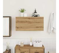 Eleganz Mueble de baño de roble Artisan, 80 x 25 x 40 cm, moderno armario de baño de madera, espacio para toallas y artículos de tocador, resistente al agua y duradero