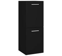 Eleganz Mueble de baño negro, 30 x 30 x 80 cm, de material de madera, moderno juego de muebles de baño, ahorro de espacio y duradero, ideal para baños pequeños