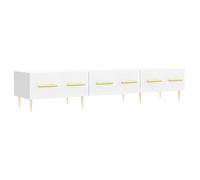 Eleganz Mueble de TV blanco 150 x 36 x 30 cm de madera - Moderno altavoz bajo soporte para sala de estar y teatro en casa - elegante y ahorra espacio