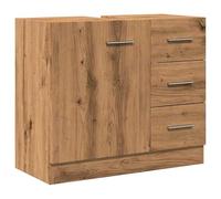 Eleganz Mueble para lavabo de roble Artisan, 63 x 30 x 54 cm, de material de madera, juego de muebles de baño para baño moderno, ahorra espacio y es duradero