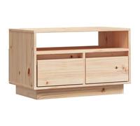 Eleganz Mueble para TV de madera de pino maciza, 60 x 35 x 37 cm, elegante y estable para salón u oficina en casa, diseño natural para decoración moderna