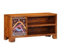 Eleganz Mueble para TV de madera maciza de acacia con acabado marrón miel, 90 x 30 x 45 cm, elegante sistema de estanterías para salón, duradero y respetuoso con el medio ambiente
