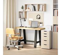 Eleganz Noain Escritorio de madera de pino maciza, 120 x 50 x 75 cm, espacio de trabajo en la oficina grande, duradero y estable, patas en forma de A para una estabilidad óptima