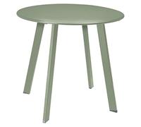 Eleganz ProGarden - Mesa auxiliar (50 x 45 cm), color verde mate, mesa de metal para balcón, terraza y jardín, duradera y resistente a la intemperie, diseño moderno para espacios pequeños