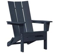 Eleganz Silla plegable Adirondack azul marino 80,5 x 74,5 x 92 cm - HDPE silla de jardín, plegable, resistente a la intemperie y ahorra espacio, ideal para jardín, terraza y balcón