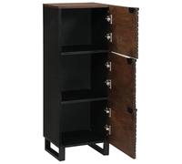 Eleganz Sistema de estantería de madera maciza de mango, tabla alta de 40 x 33 x 110 cm, elegante y duradera para salón, oficina o pasillo, aspecto de madera natural y espacio de almacenamiento