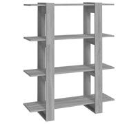 Eleganz Sistema de estantería gris Sonoma 100 x 30 x 123,5 cm - Estantería y separador de habitaciones de material de madera - Almacenamiento estable para libros y decoración - Ideal para salón
