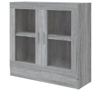 Eleganz Sistema de estanterías Sonoma gris 82,5 x 30,5 x 80 cm - Armario vitrina de madera con cristal - Estantería moderna para salón y oficina