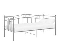 Eleganz Sofá cama 90 x 200 cm gris metal - Moderno marco de cama para salón y habitación de invitados - Ahorra espacio y duradero - Ideal para espacios pequeños