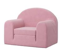 Eleganz Sofá cama para niños - Peluche suave rosa para dulces sueños | Muebles para bebés y niños pequeños de 100% poliéster | Acogedor y acogedor para habitaciones infantiles