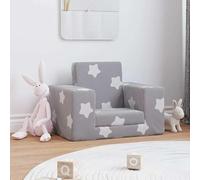 Eleganz Sofá cama para niños - Sofá de felpa suave con estrellas, 100% poliéster - Muebles acogedores para bebés y niños pequeños para sueños dulces