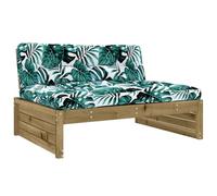 Eleganz Sofá central de 120 x 80 cm de pino tratado a presión - Muebles de jardín duraderos para terraza y jardín - Perfecto para pequeños jardines y familias