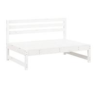 Eleganz Sofá central de jardín blanco 120 x 80 cm de pino macizo - Asiento de jardín duradero para terraza y jardín