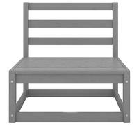Eleganz Sofá central de jardín de madera de pino macizo con cojines de color antracita, gris, 100% poliéster - Asiento de jardín duradero para terraza y jardín
