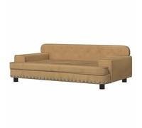 Eleganz Sofá infantil de terciopelo, cómodo sofá cama infantil de madera maciza de pino y poliéster, perfecto para habitaciones infantiles y zonas de juego, duradero y fácil de limpiar, 90 x 53 x 30