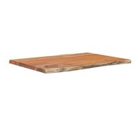 Eleganz Solid Acacia Wood Table Top 50x40x2.5 cm Rectangular with Live Edge - Durable and Stylish for Dining, Kitchen or Office