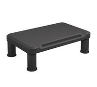 Eleganz Soporte para monitor negro 38 x 24 x 10,5 cm de poliestireno resistente a los golpes (HIPS) - Soporte estable para altavoces para una calidad de sonido óptima - Ideal para oficina en casa y