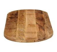 Eleganz Tablero de madera de mango maciza, ovalado, 100 x 40 x 3,8 cm, madera natural rugosa con acabado natural para decoración rústica