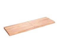 Eleganz Tablero de madera de roble macizo, 160 x 50 x (2-6) cm, tratado con barniz, natural y duradero, perfecto para cocina, salón u oficina