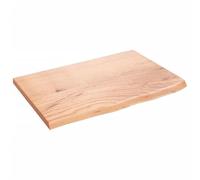Eleganz Tablero de madera de roble macizo, 60 x 40 x 2 cm, color marrón claro natural tratado con barniz, duradero y estable para cocina, salón u oficina
