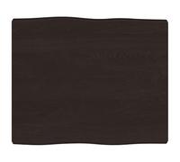 Eleganz Tablero de madera maciza de 60 x 50 x (2-4) cm con borde de árbol, natural y duradero para cocina, salón o jardín - tratado para una protección óptima