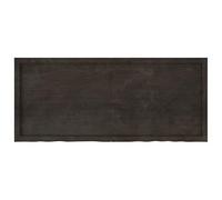 Eleganz Tablero de madera maciza de roble marrón oscuro, 140 x 60 cm, duradero y natural para cocina, salón u oficina, mesa estable de madera maciza con superficie oscura