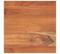 Eleganz Tablero de mesa cuadrado 50 x 50 x 2,5 cm, madera maciza de acacia con superficie natural, duradera y elegante para cocina, salón u oficina