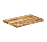 Eleganz Tablero de mesa de madera maciza con borde de árbol 70 x 40 x 2,5 cm - Tablero de madera de mango rústico para cocina, salón o jardín - Mesa natural y duradera
