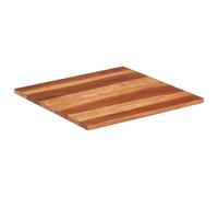 Eleganz Tablero de mesa de madera maciza de acacia, 70 x 70 cm, madera de acacia maciza con acabado marrón miel, tablero de mesa de alta calidad para cocina, salón y jardín, duradero y natural