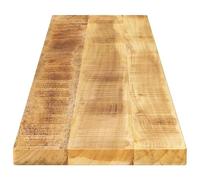 Eleganz Tablero de mesa de madera maciza de mango rugosa 180 x 30 x 2,5 cm, rectangular, acabado natural para decoración rústica y moderna