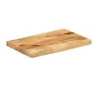 Eleganz Tablero de mesa de madera maciza de mango rugosa con acabado natural 40 x 20 x 3,8 cm - borde de árbol de madera maciza para decoración rústica y proyectos de bricolaje
