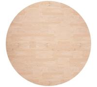 Eleganz Tablero redondo de madera de roble macizo (sin tratar), diámetro de 70 x 2,5 cm, mesa natural y duradera para cocina, salón o jardín