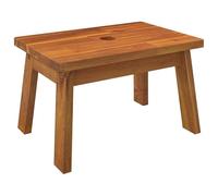 Eleganz Taburete de madera maciza de acacia, barnizado, taburete de alta calidad para cocina, baño y habitación infantil, taburete estable para niños y adultos, natural y duradero