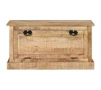 Eleganz Taburete de tocador de madera maciza de mango con acabado natural, banco de zapatos estable de 85 x 40 x 45 cm para un ambiente elegante en el hogar, duradero y respetuoso con el medio