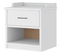 Eleganz Taburete de tocador de madera maciza de pino y madera - Taburete blanco 45 x 40 x 50 cm para baño y dormitorio - Diseño estable, duradero y respetuoso con el medio ambiente