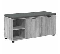 Eleganz Taburete de tocador Sonoma gris 100 x 38 x 46 cm - Banco de pasillo con cojín, elegante y cómodo para dormitorio y salón, ahorra espacio y duradero