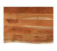 Eleganz Tapa de lavabo 70 x 60 x 3,8 cm de madera maciza de acacia - Mesa rectangular para baño con superficie natural, duradera y respetuosa con el medio ambiente