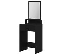 Eleganz Tocador con estante de madera - Juego de muebles de dormitorio en negro y roble (50 x 41 x 140 cm) - Espacio de almacenamiento y estilo para tu hogar