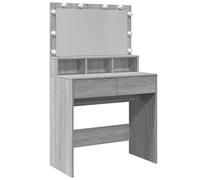 Eleganz Tocador con Luces Sonoma 80x41x134,5 cm - Mueble de Dormitorio Moderno en Madera de ingeniería y Vidrio, Ideal para organización y Estilo