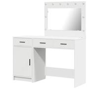 Eleganz Tocador con puerta, 2 piezas, color blanco, 40 x 41 x 75 cm, de material de madera, juego de muebles de dormitorio, ahorro de espacio y moderno