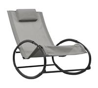 Eleganz Tumbona con cojín de acero y tejido textileno - Gris | Cama de jardín para terraza y jardín | Duradero y resistente a la intemperie | Solución de descanso cómoda para entusiastas del aire